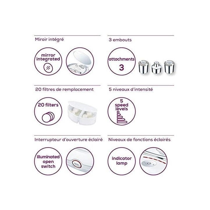 BEURER FC 100 - Appareil de microdermabrasion - Gommage professionnel