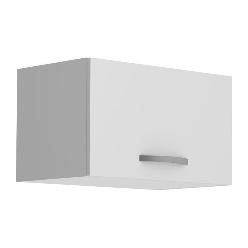 OSLO Meuble haut court 1 porte - Blanc - L 60 x P 36 x H 35 cm