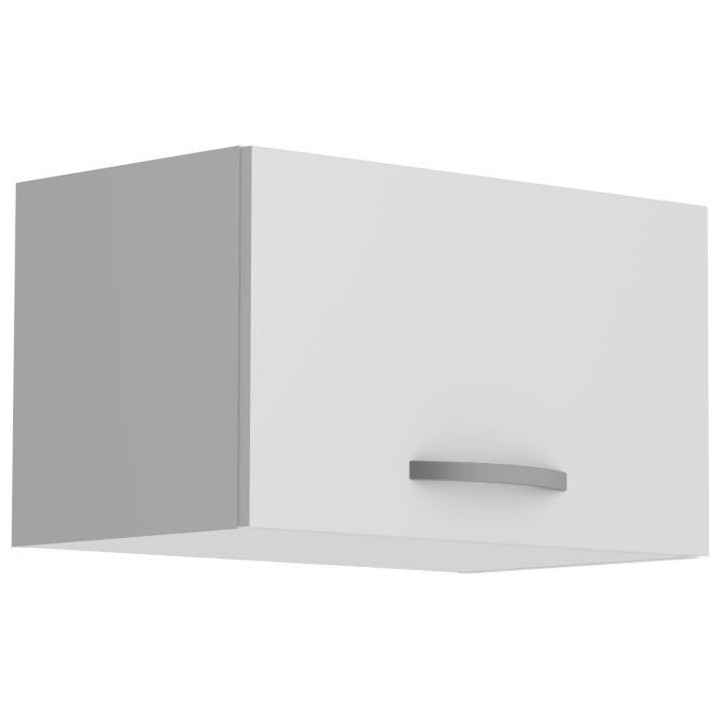 OSLO Meuble haut court 1 porte - Blanc - L 60 x P 36 x H 35 cm