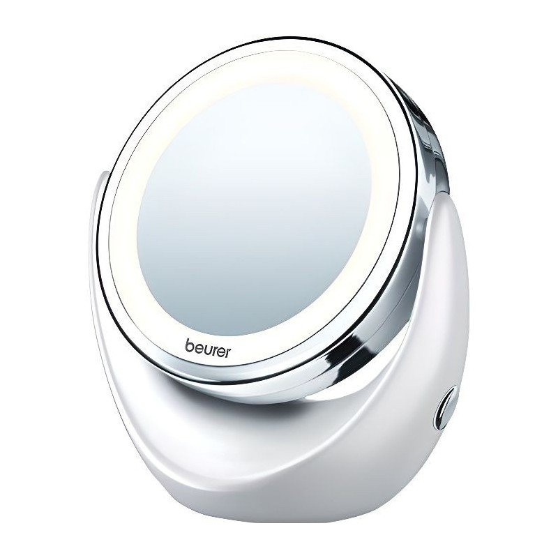 BEURER BS 49 - Miroir grossissant x5 cosmétique rotatif avec lumiere LED