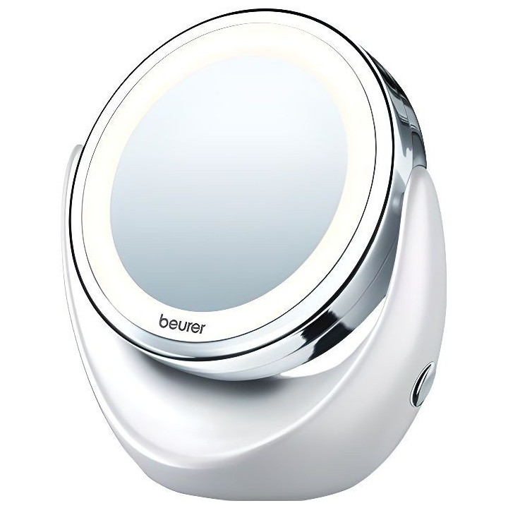 BEURER BS 49 - Miroir grossissant x5 cosmétique rotatif avec lumiere