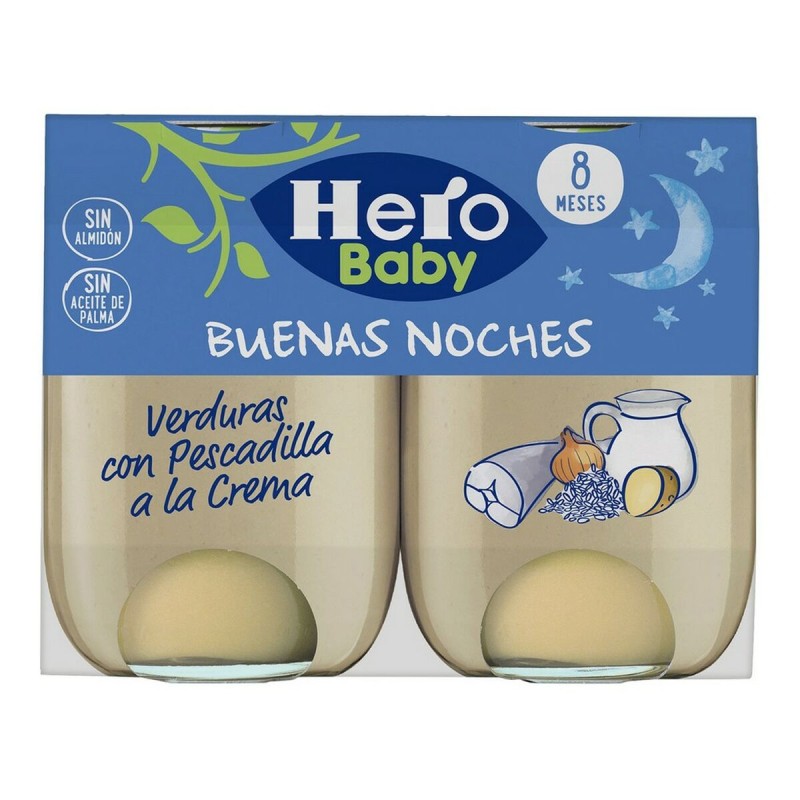 Pot pour bébé Hero Buenas Noches Légumes Merlan (2 x 190 gr)