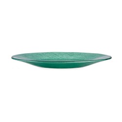 Assiette plate Vert verre 21 x 2 x 21 cm