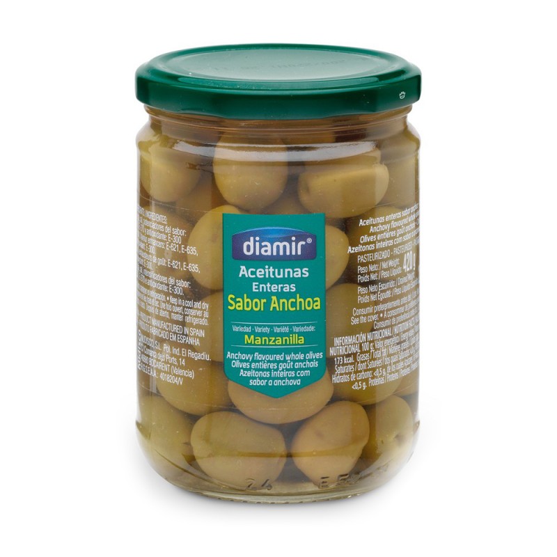 Olives Diamir Manzanilla Anchois (480 ml)