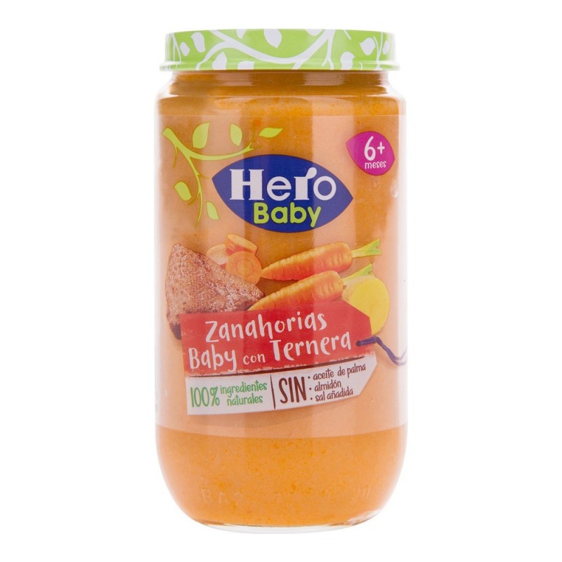 Pot pour bébé Hero Carotte râpée Veau (235 gr)