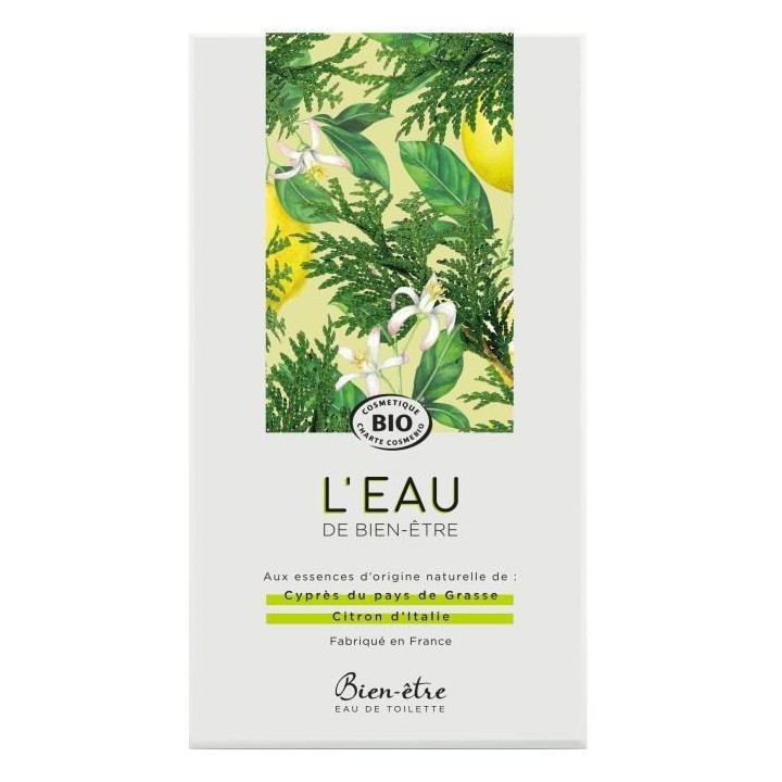 Eau de toilette L'Eau de BIEN ETRE - Citron d'Italie et Cypres du Pays