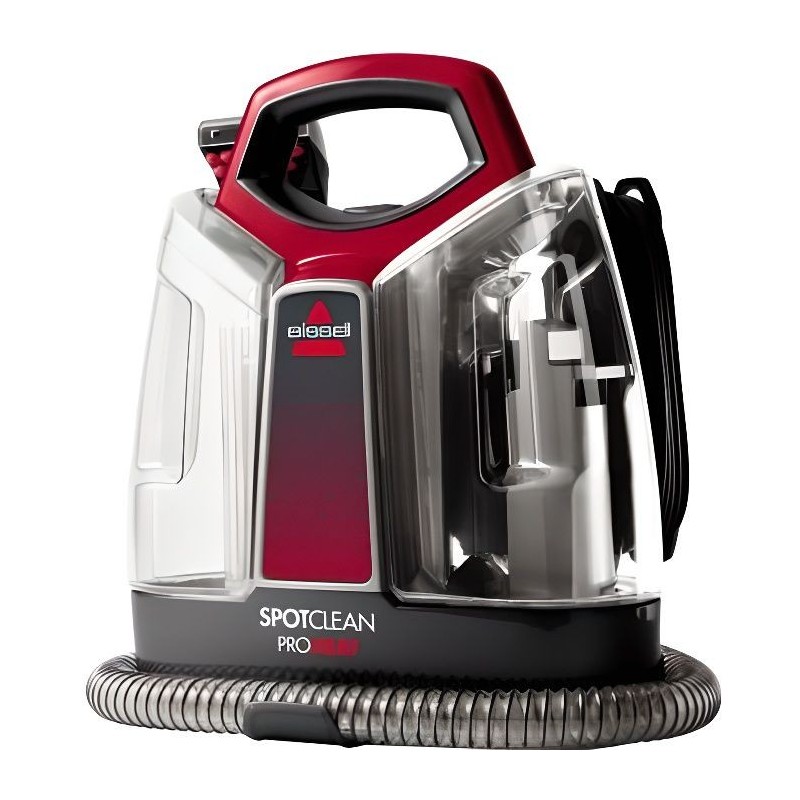 BISSELL 36988 Spotclean Pro Heat - Nettoyeur sol a eau portatif - 2 réservoirs 1,1L et 1,4L - Brosse 8cm - Technologie Heatwave