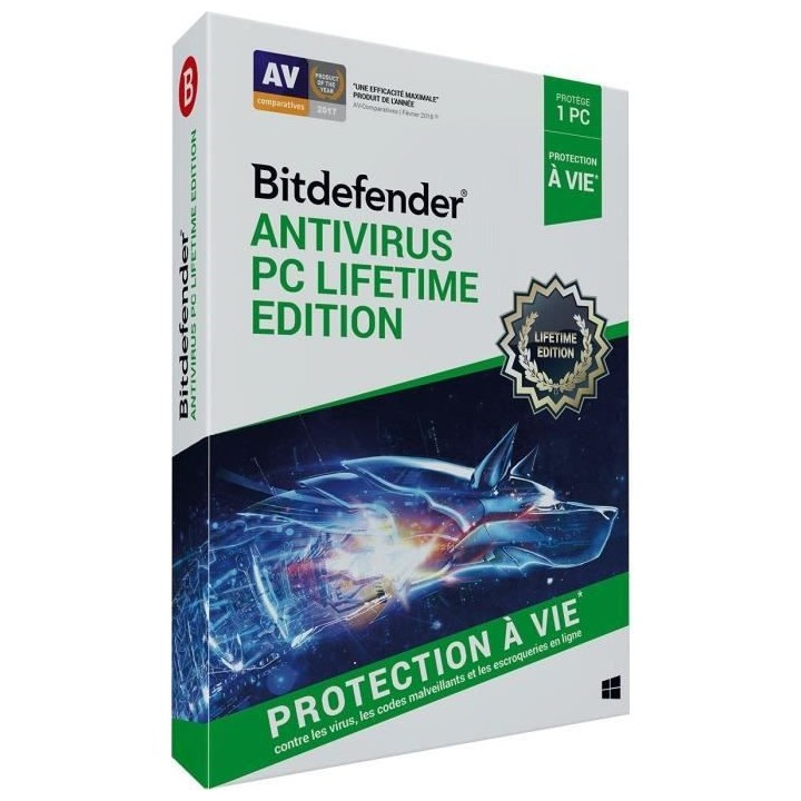 Bitdefender Antivirus PC Lifetime Edition 2022 - Protection a vie