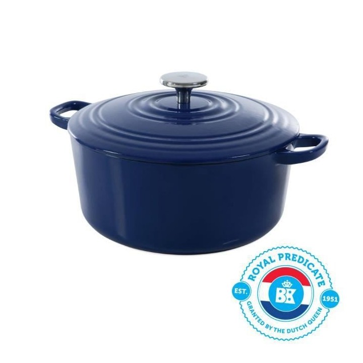 BK Cookware H6074.528 BK Bourgogne Cocotte en Fonte - Ronde - 28 cm -