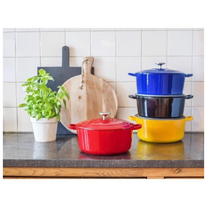 BK Cookware H6074.528 BK Bourgogne Cocotte en Fonte - Ronde - 28 cm -