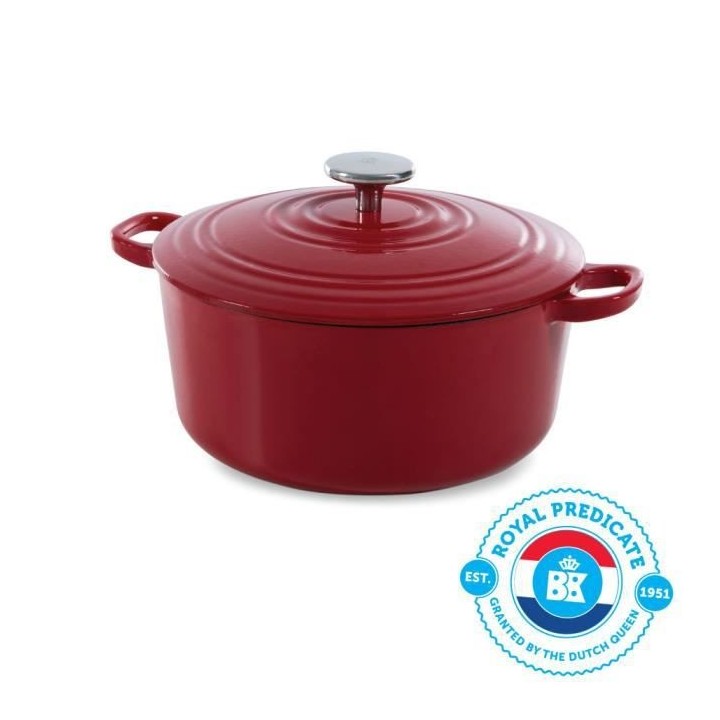 BK Cookware H6072.524 BK Bourgogne Cocotte en Fonte - Ronde - 24 cm -