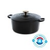 BK Cookware H6079.524 BK Bourgogne Cocotte en Fonte - Ronde - 24 cm - 4.2L - Revetement émaillé - Couvercle avec Anneaux