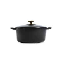 BK Cookware H6079.524 BK Bourgogne Cocotte en Fonte - Ronde - 24 cm - 4.2L - Revetement émaillé - Couvercle avec Anneaux