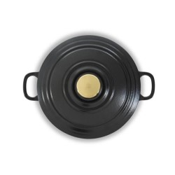 BK Cookware H6079.524 BK Bourgogne Cocotte en Fonte - Ronde - 24 cm - 4.2L - Revetement émaillé - Couvercle avec Anneaux