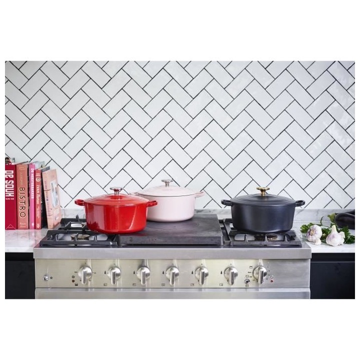 BK Cookware H6079.524 BK Bourgogne Cocotte en Fonte - Ronde - 24 cm -