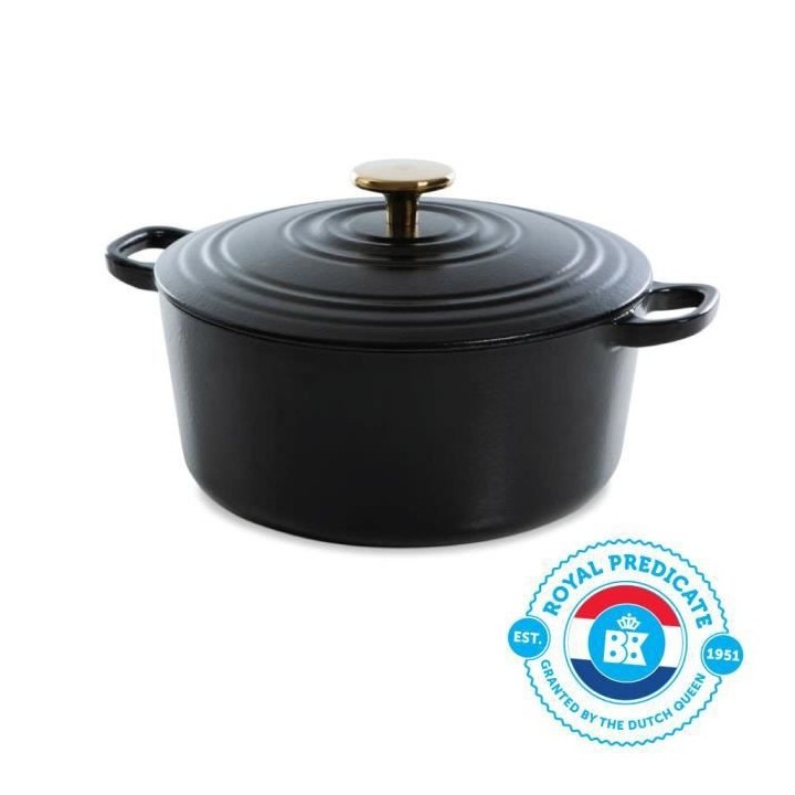 BK Cookware H6079.528 BK Bourgogne Cocotte en Fonte - Ronde - 28 cm -