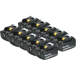 MAKITA Pack de 10 batteries BL1830B avec témoin de charge - 18 V 3Ah