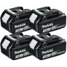 MAKITA Pack de 4 batteries BL1830B avec témoin de charge - 18 V 3Ah Li-ion