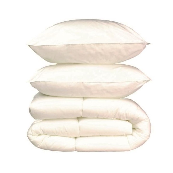 BLANREVE Pack Couette chaude et Oreiller Percale - Anti-acariens - 140