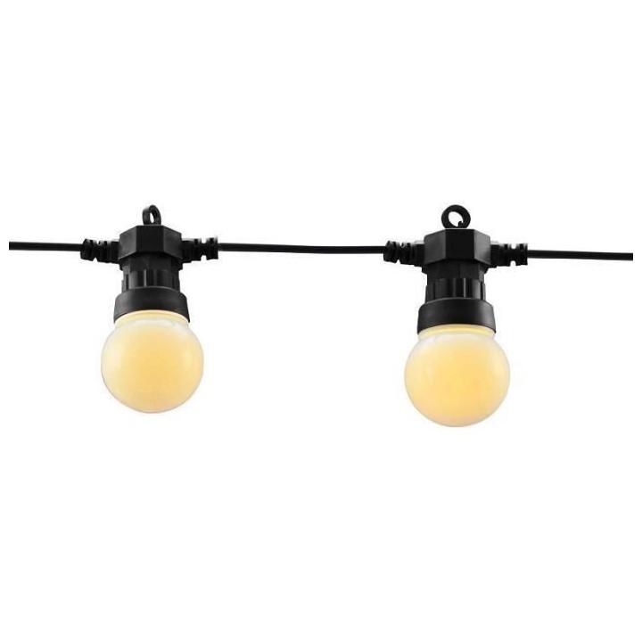 LEALIGHT Guirlande extérieure guinguette Fete - 50 LED - 10 ampoules