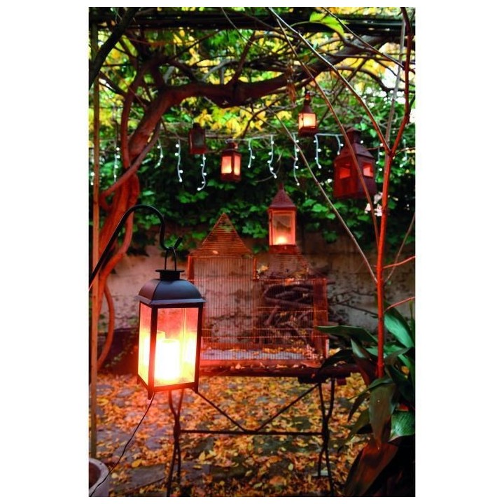 Lanterne Bougie effet flamme LED