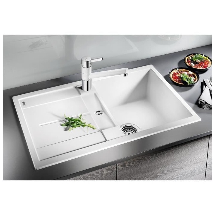 BLANCO Metra 45S - évier - SILGRANIT - 1 cuve - égouttoir réversibl