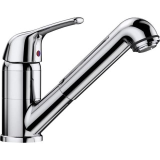 Mitigeur, robinet cuisine, bec orientable 200ø, douchette extractible