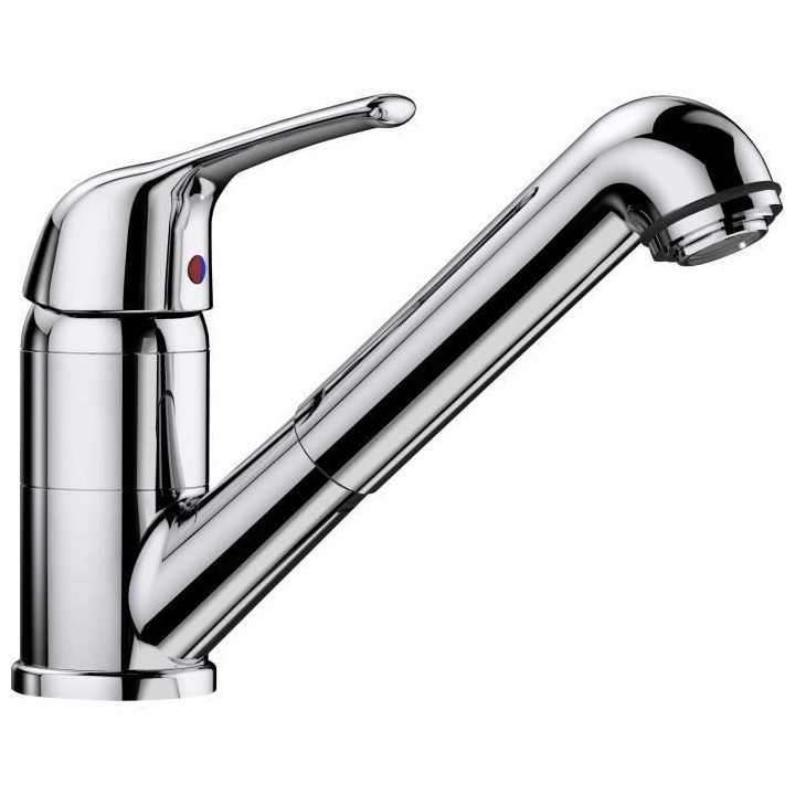 Mitigeur, robinet cuisine, bec orientable 200ø, douchette extractible