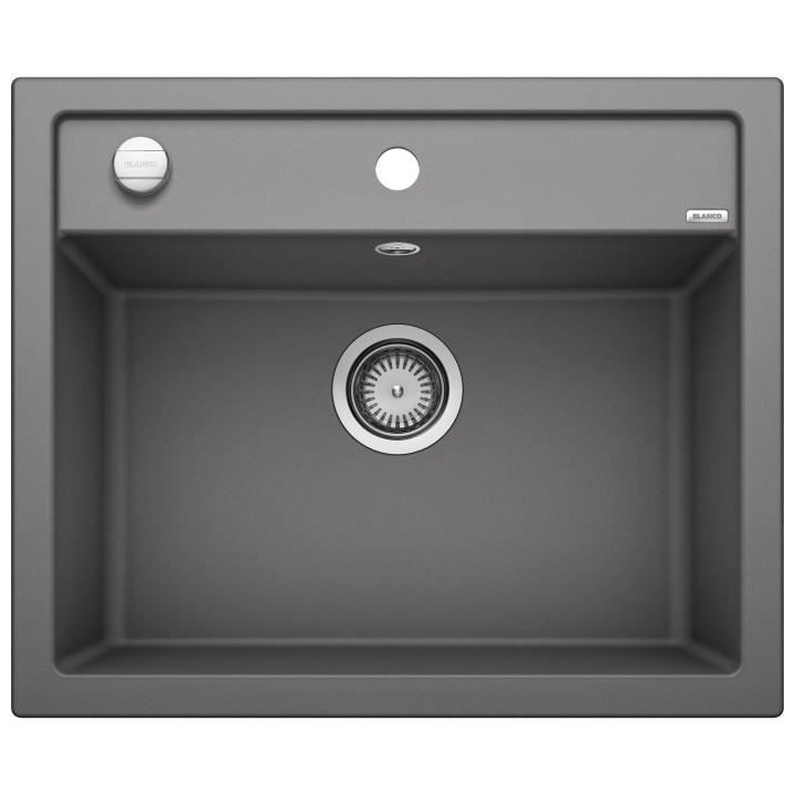 évier cuisine Silgranit© gris rocher 61,5 x 51cm, a encastrer ou int