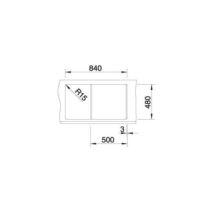 BLANCO Metra 5S - évier - SILGRANIT - 1 cuve - égouttoir réversible