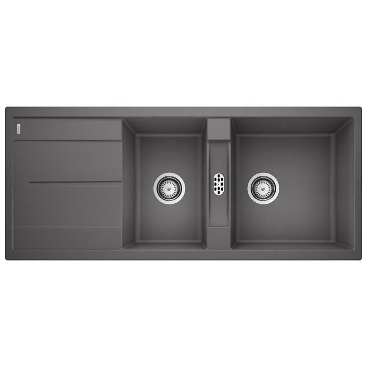 BLANCO Metra 8S - évier - SILGRANIT - 2 cuves - 1 égouttoir réversi