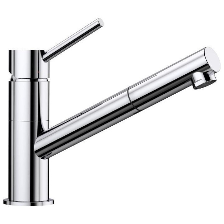 Mitigeur, robinet cuisine, bec droit orientable 120ø, douchette extra