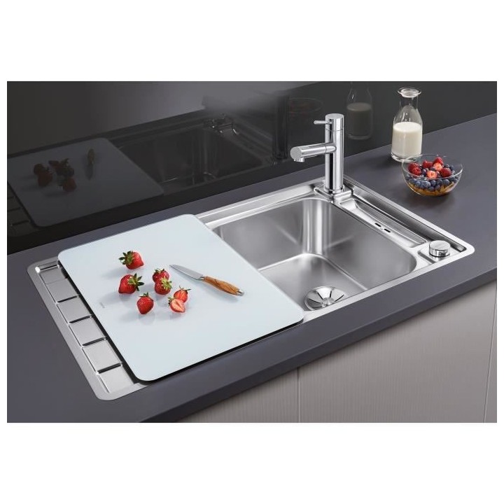 BLANCO Axis III 45 S-IF - évier - Inox lisse - 1 cuve - réversible -
