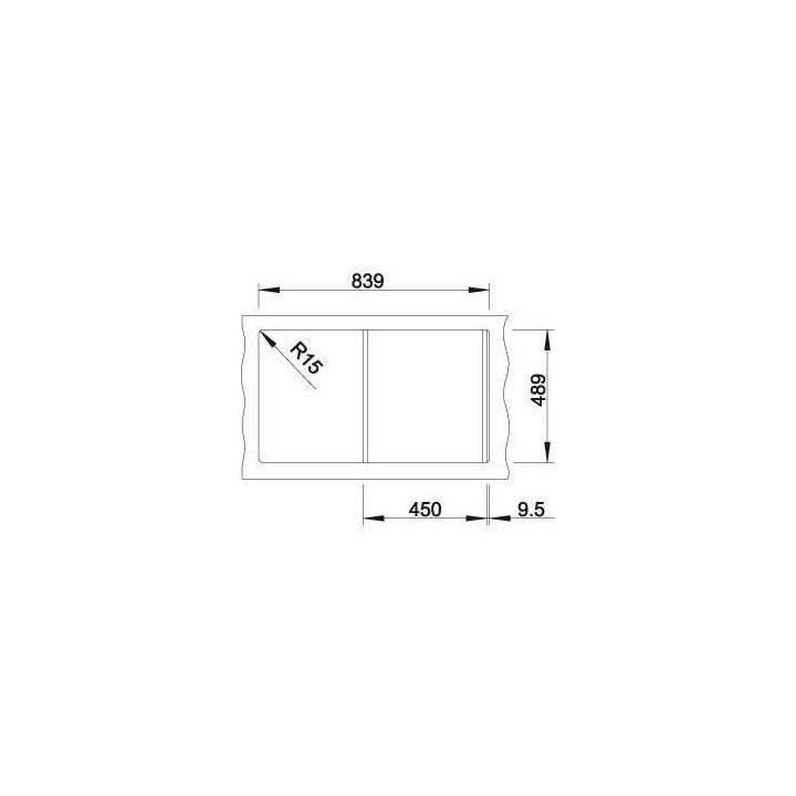 BLANCO Axis III 45 S-IF - évier - Inox lisse - 1 cuve - réversible -
