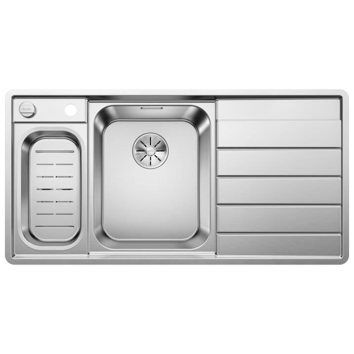 BLANCO Axis III 6 S-IF - évier - Inox lisse - 1 cuve 1/2 - égout a d