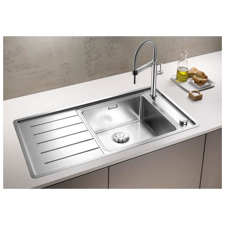 BLANCO Andano XL6S-IF - évier - Inox satiné - 1 cuve - égouttoir a