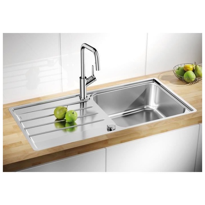 BLANCO Lemis XL 6S-IF - évier - Inox brossé - 1 grande cuve - égout