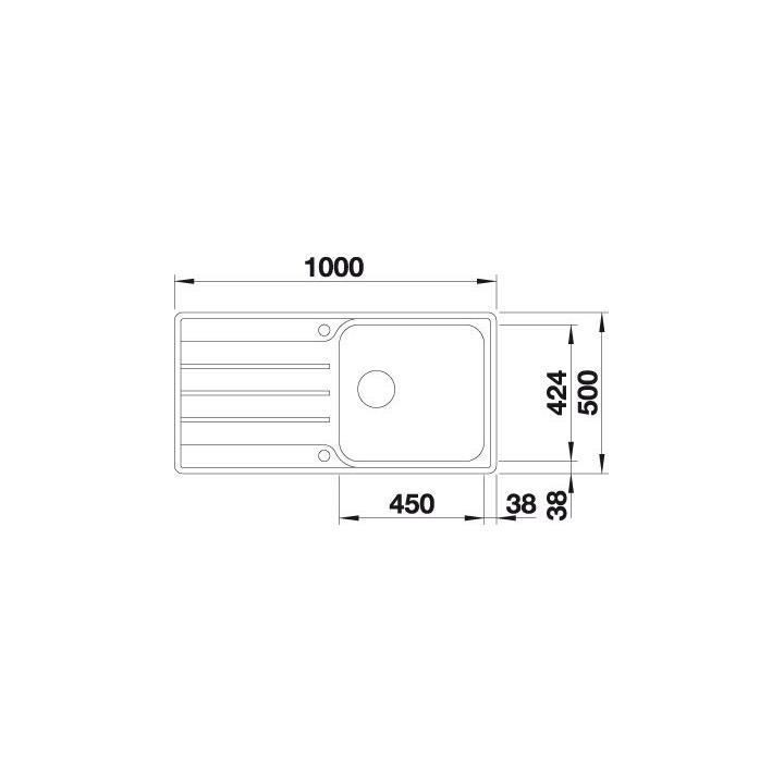 BLANCO Lemis XL 6S-IF - évier - Inox brossé - 1 grande cuve - égout