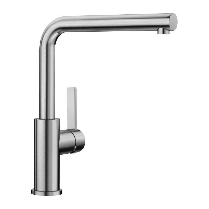 Mitigeur, robinet cuisine, bec orientable 360ø, BLANCO LANORA, inox brossé massif, robinetterie cartouche céramique