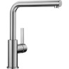 Mitigeur, robinet cuisine, bec orientable 360ø, BLANCO LANORA, inox brossé massif, robinetterie cartouche céramique