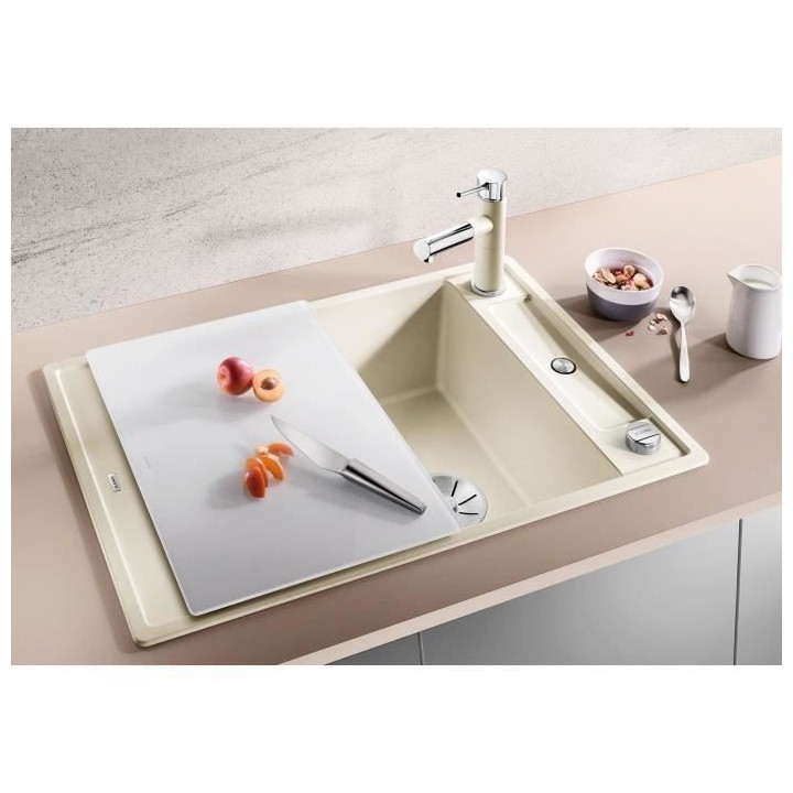 BLANCO Axia III 45S - évier - SILGRANIT - 1 cuve - réversible - vida