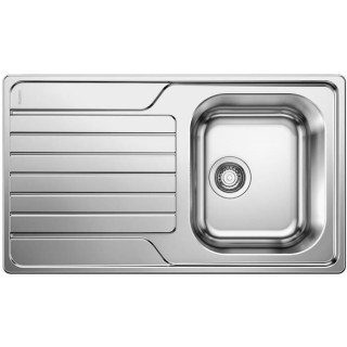 évier cuisine inox brossé 86 x 50 cm, a encastrer, 1 cuve égouttoir