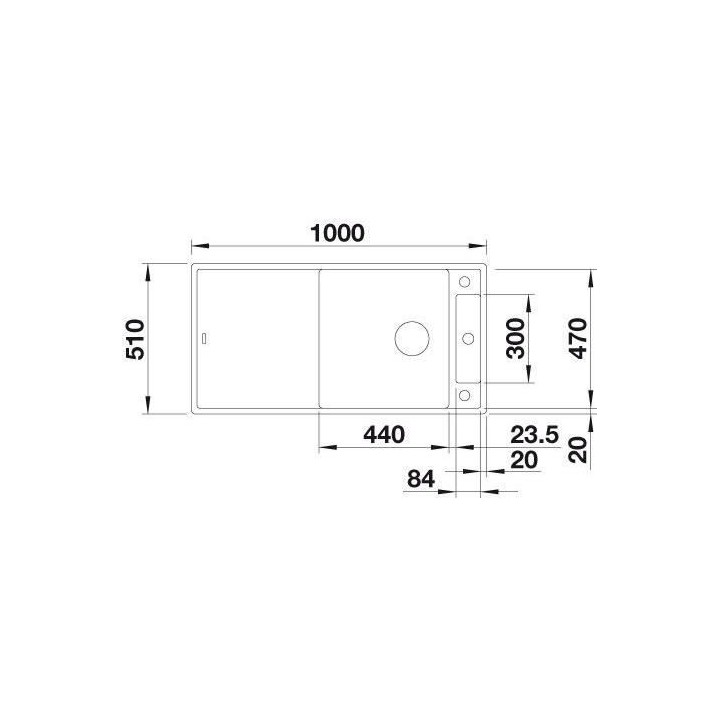 BLANCO Axia III XL 6S-évier - SILGRANIT - 1 grande cuve - réversible