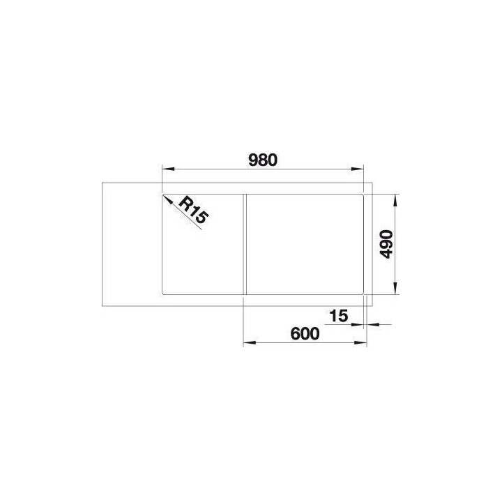 BLANCO Axia III XL 6S-évier - SILGRANIT - 1 grande cuve - réversible
