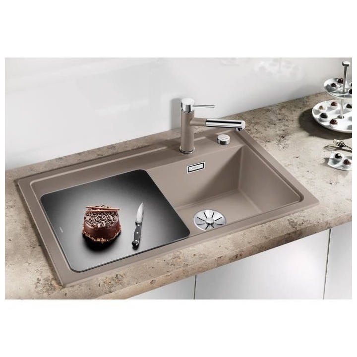 BLANCO Zenar 45S-évier - SILGRANIT - 1 cuve - égout a gauche - vidag