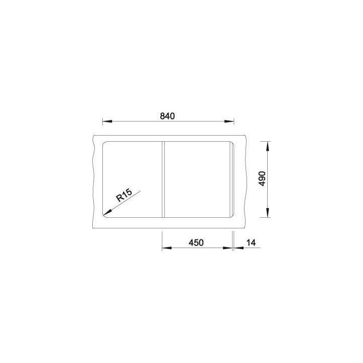 BLANCO Zenar 45S - évier - SILGRANIT - 1 cuve - égout a gauche - vid