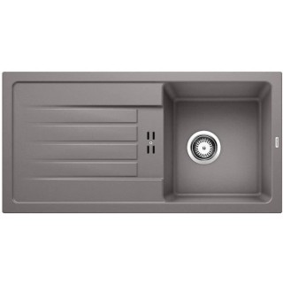 Evier cuisine Silgranit© alumétallic 86 x 43,5 cm, a encastrer, 1 cu