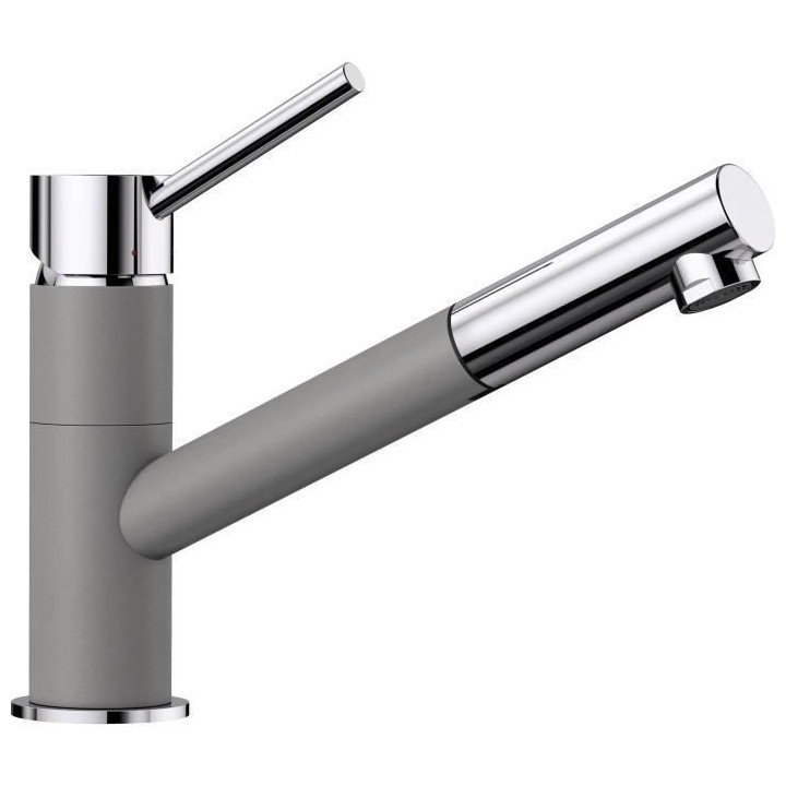 Mitigeur cuisine, bec droit orientable 120ø, douchette extractible, B