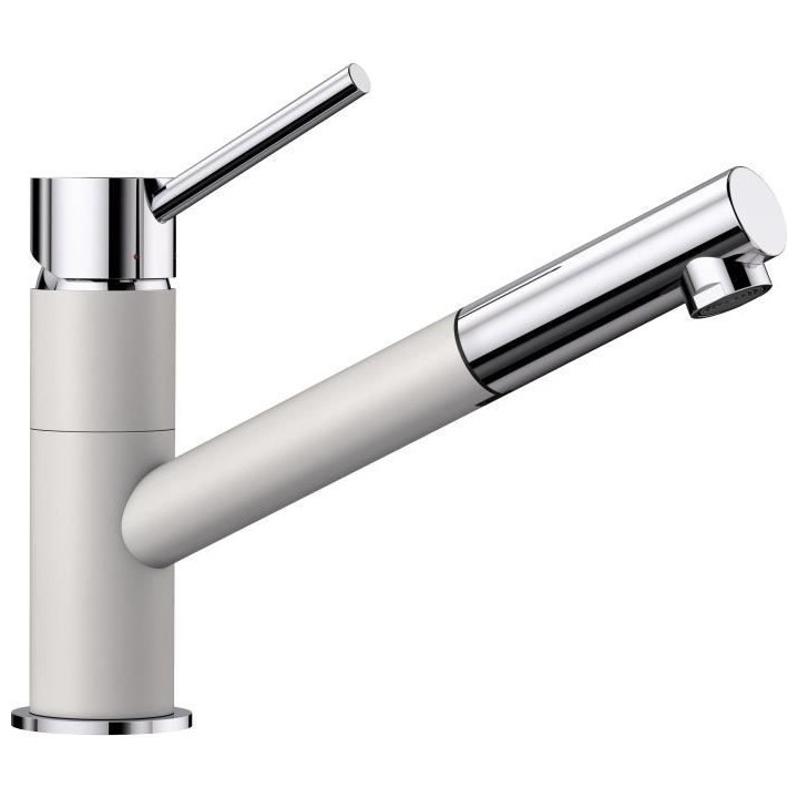 Mitigeur cuisine, bec droit orientable 120ø, douchette extractible, B