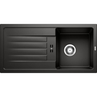 ?évier cuisine Silgranit© noir 86 x 43,5 cm, a encastrer, 1 cuve ég